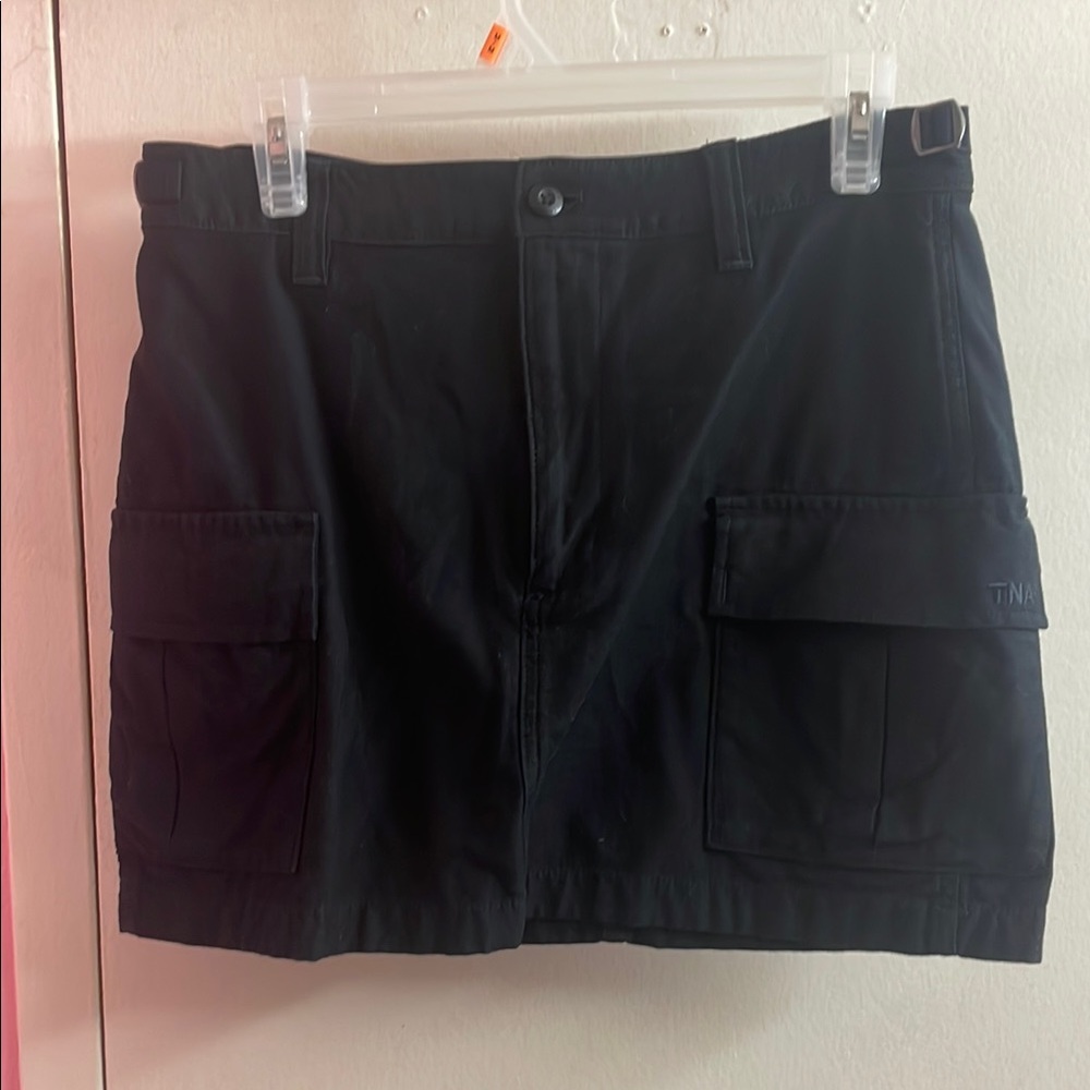 Black Cargo Skirt